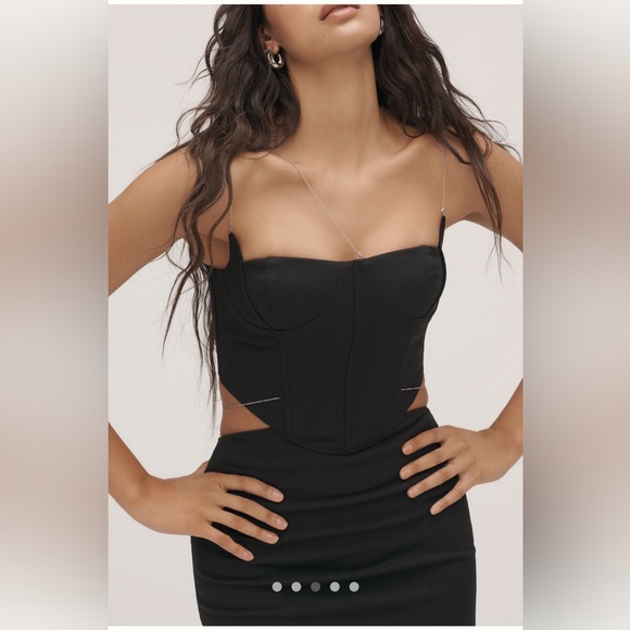 MISHA Cyrus Chain Cutout Suiting Maxi Dress- Size Small - Picture 5 of 14